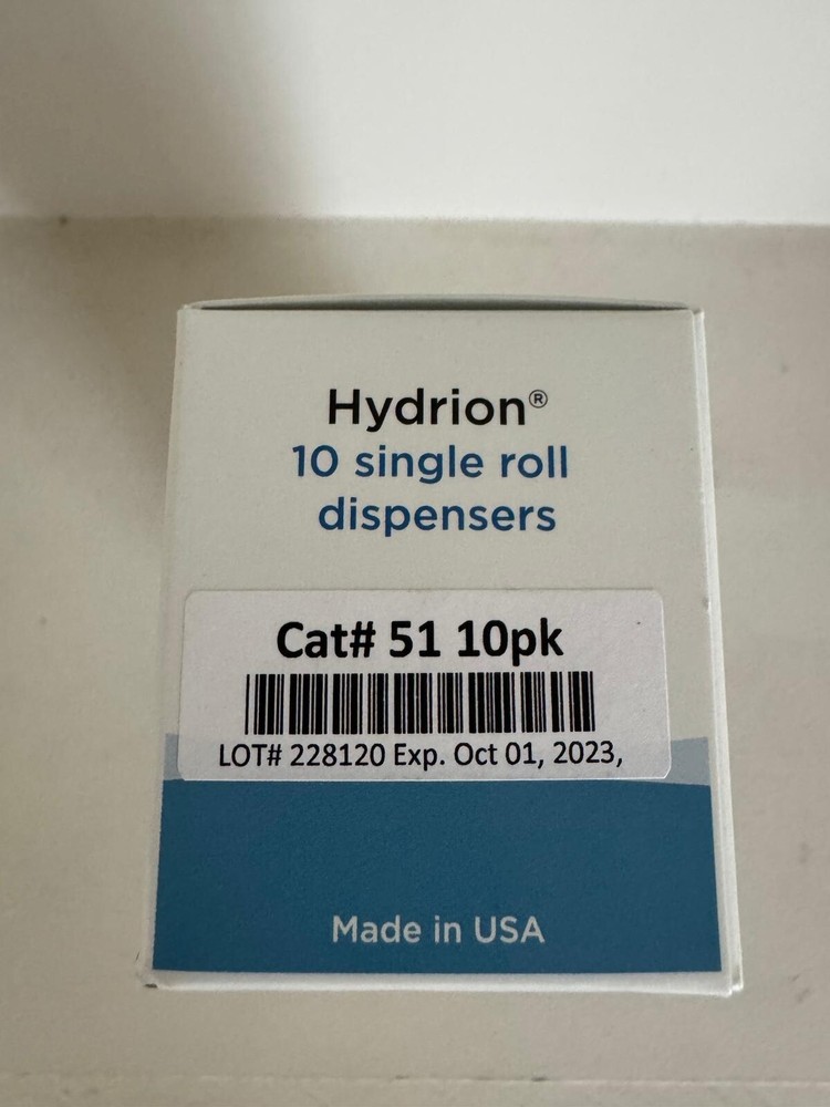 10 single roll Micro Essential 51 Hydrion Short Range pH Test Paper 1.0-11PH