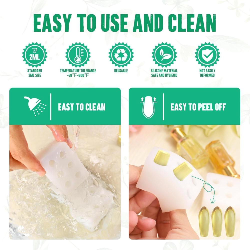 Reusable Suppository Molds Kit,2ML, Silicone Suppository Molds | Kit Includes 4