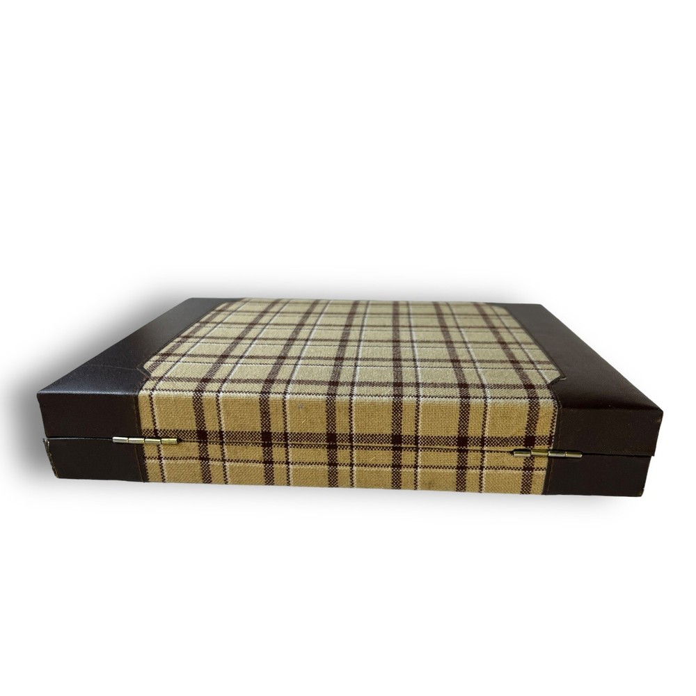 Vintage Backgammon Game Briefcase Canvas Vinyl