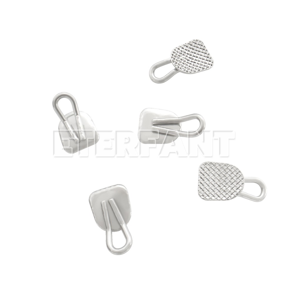ETERFANT Dental Ortho Lingual Buttons Rectangular/Round Traction Hook Bondable