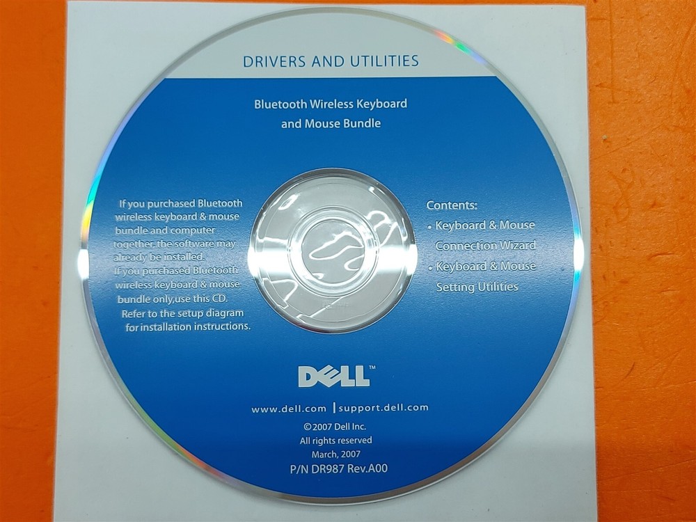 ⭐️⭐️⭐️⭐️⭐️ Dell DR987 Drivers & Utilities Bluetooth Wireless Keyboard & Mouse CD