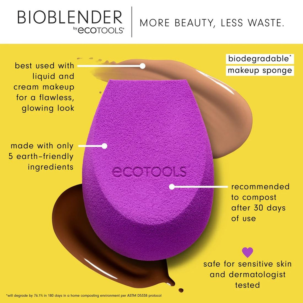 Bioblender Makeup Sponge Compostable Makeup Blender 2 Pack