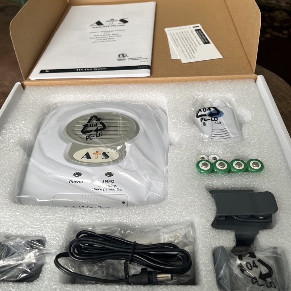 ATS Alert System Personal Emergency Response COMPLETE in Box 2-Way Voice Comm
