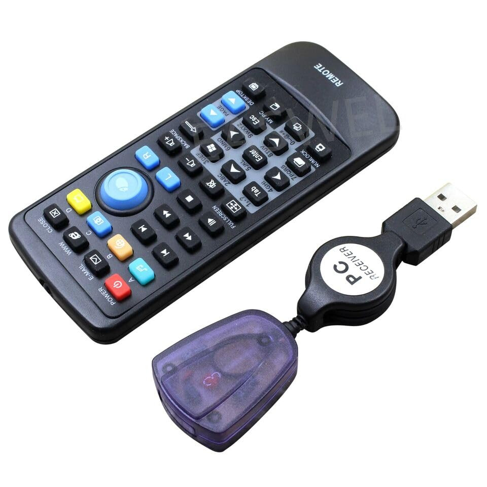 USB Laptop PC Wireless Keyboard Mouse Remote Control Media Center Controller