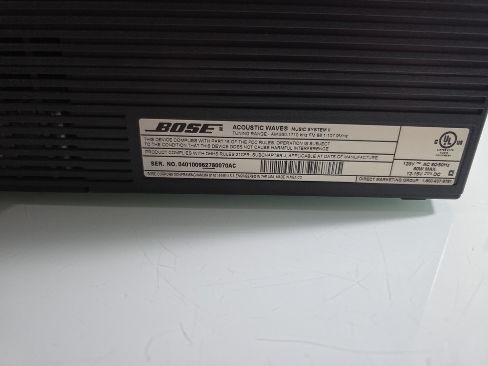 Bose Acoustic Wave Music System II AM/FM/CD Player Tested, READ DESCRIPTION