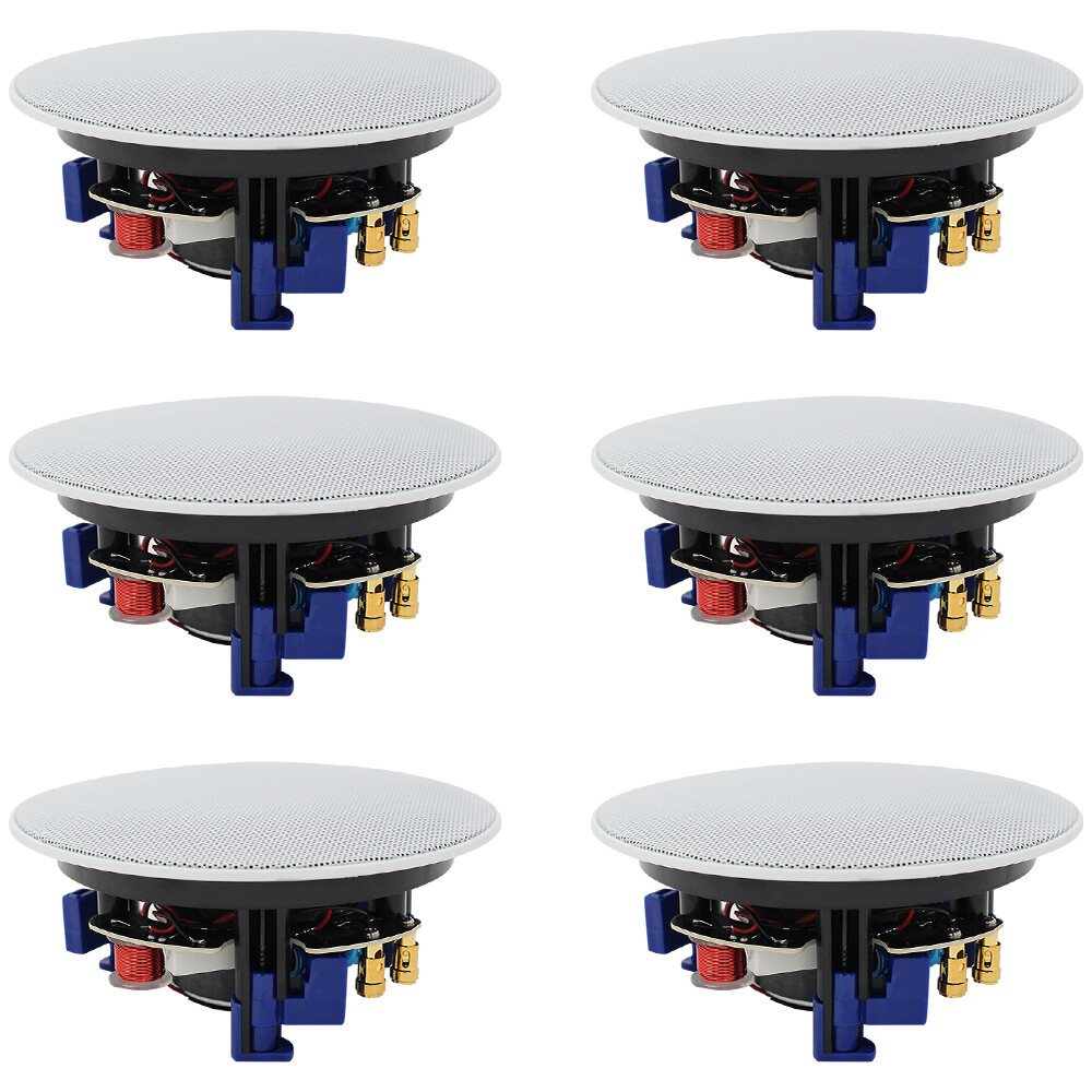 Herdio 6x 4" 480W Bluetooth Ceiling Speakers Flush Mount for Kitchen Restaurant