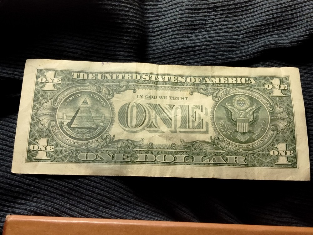 2017 A $1 Bill Wet Ink Transfer