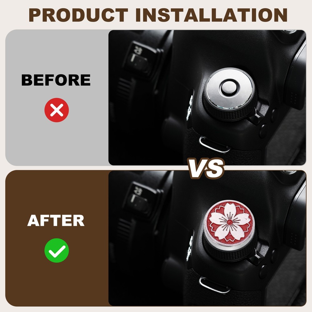 Shutter Button (Blue) Camera Soft Release Button Adhesive, for Fuji