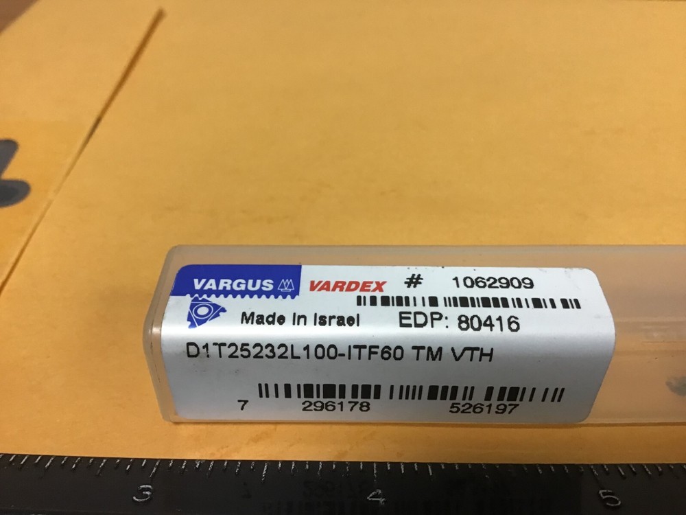 New Vargus Single Profile Carbide Thread Mill, 80416, 20-48 TPI
