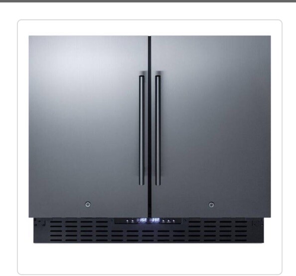 Summit Appliance 36 in. 5.8 cu. ft. Built-In Side by Side Refrigerator *READ*