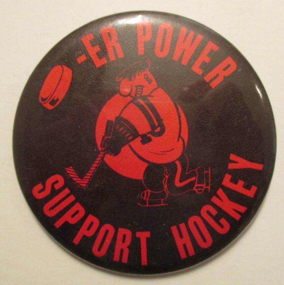Pucker Power Support Hockey Pinback Button