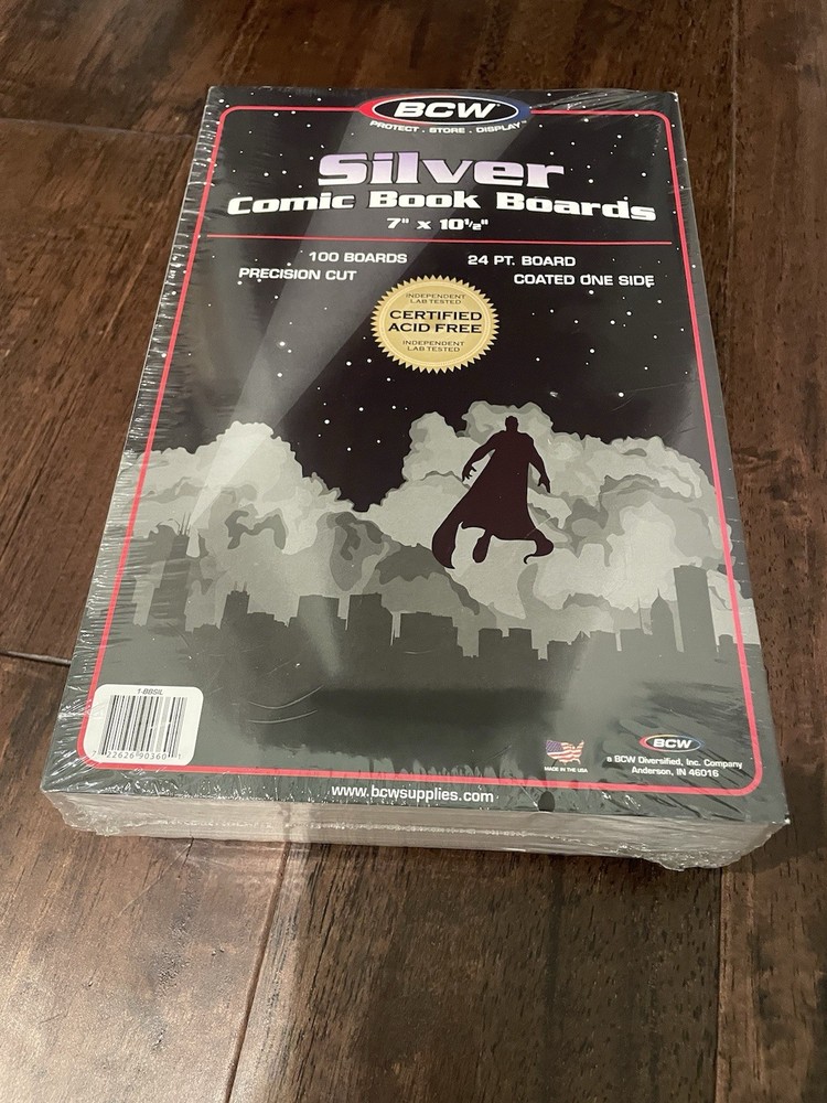 Silver Comic Book Boards 7”x10.5”. 100 boards 24 pt. Board