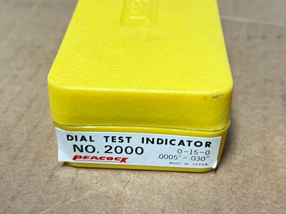 Peacock Pic Test No. 2000 Dial Indicator 0.030" Range, 0.0005" Case only (2)
