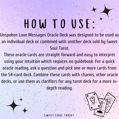 Unspoken Love Messages Oracle Deck - VERSION ONE