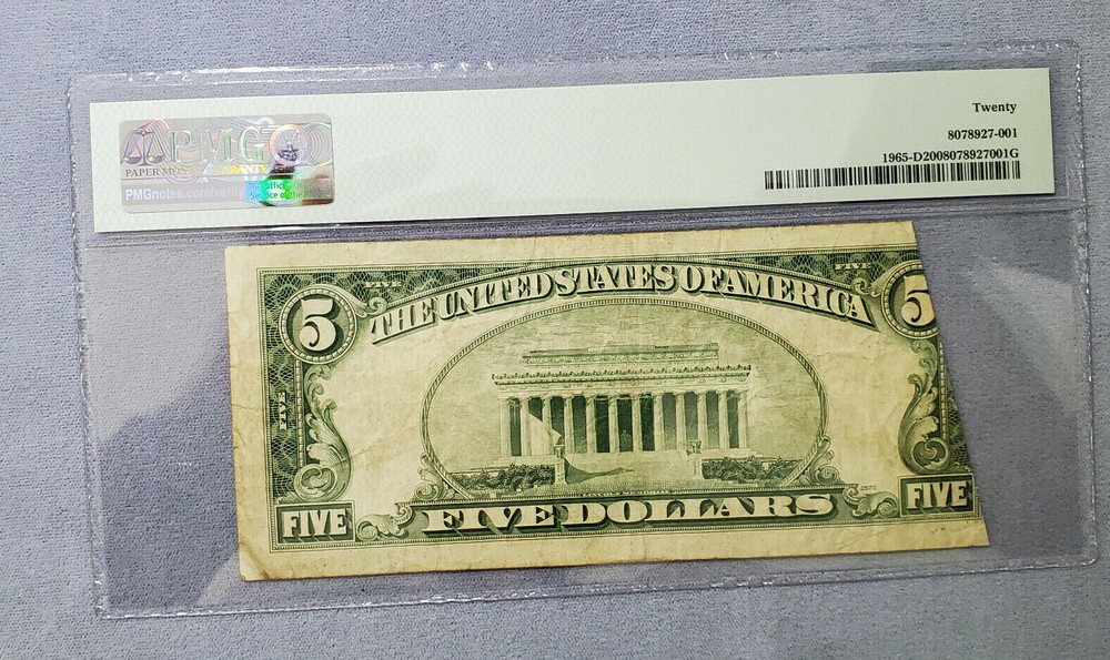 1950d series $5 note-cleveland-print fold over error