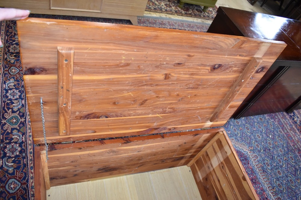 Joey-Antique Solid Cedar Western Chest, Child's Toy Box