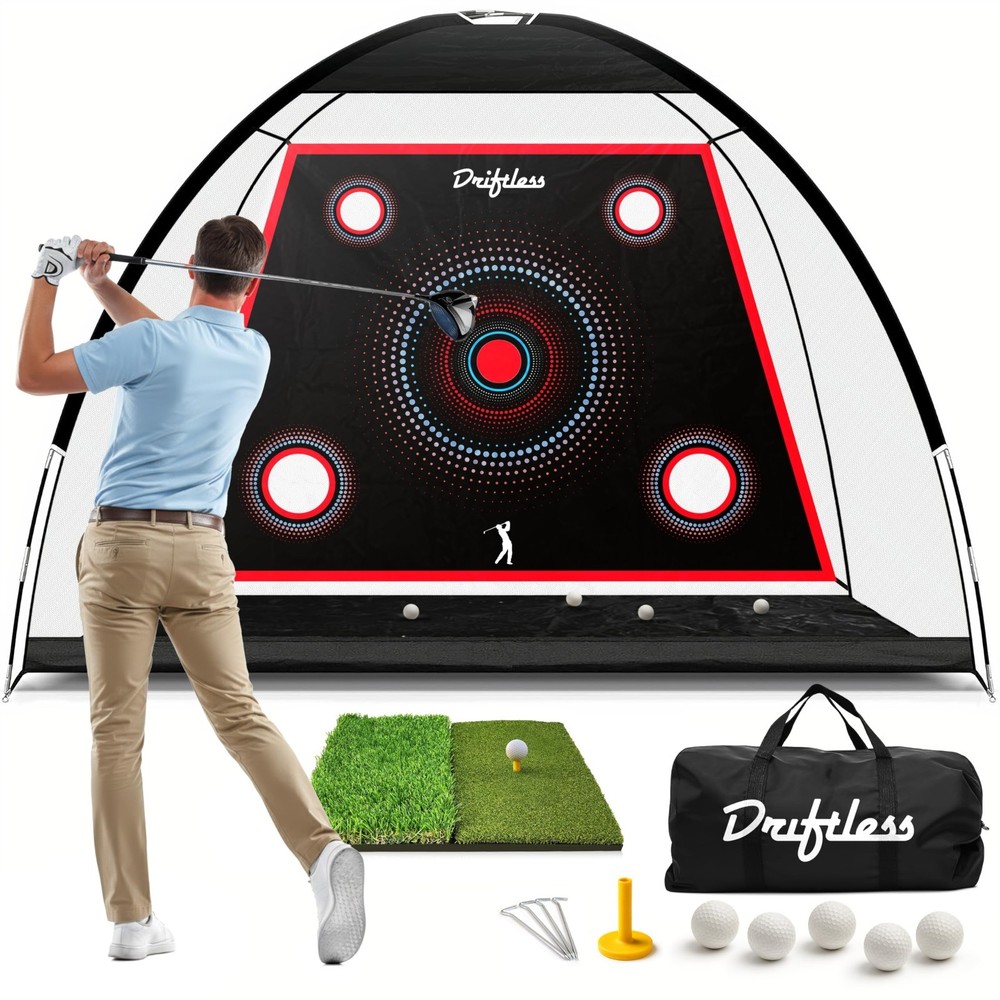 10x7 ft Golf Practice Net for Backyard & Indoor Hitting - Training Aid & Gift fo