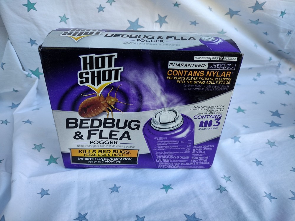 Hot Shot Bedbug and Flea Fogger, 3-Count      **SAME DAY SHIPPING**