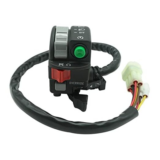 Left Handlebar Start Stop Headlight Override Switch for Kawasaki Brute Force