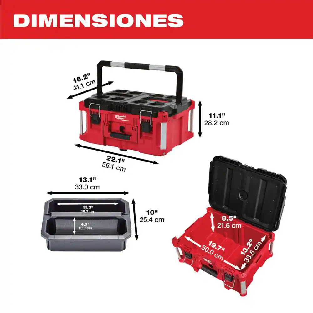 PACKOUT 22 In. Rolling Tool Box, 22 In. Large Tool Box and 22 In. Medium Tool Bo