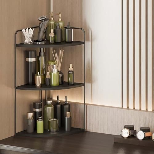 Bathroom Counter Organizer,Countertop Organizer,Vanity Black 3 Tier