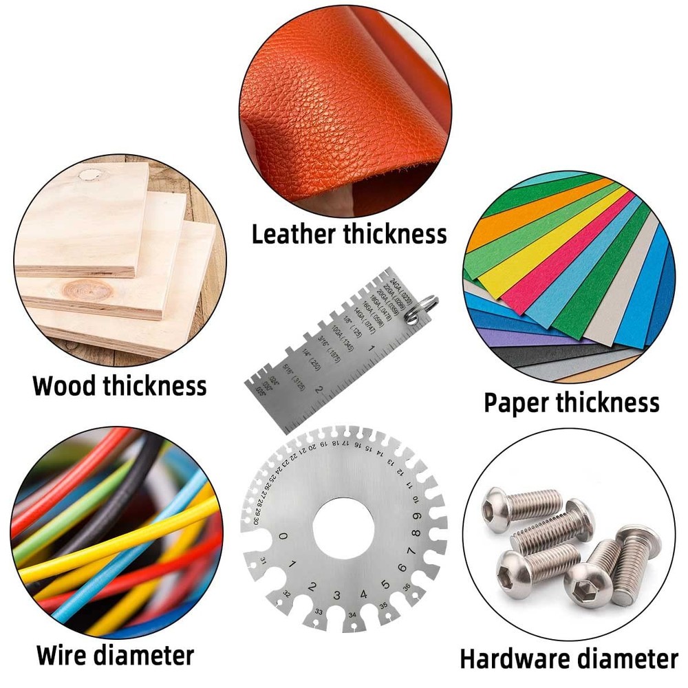 2 Pack Wire Metal Sheet Thickness Gauge Welding Tool