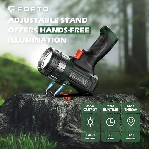 Compact Rechargeable Spotlight with Adjustable Focus, Handheld Spot Green