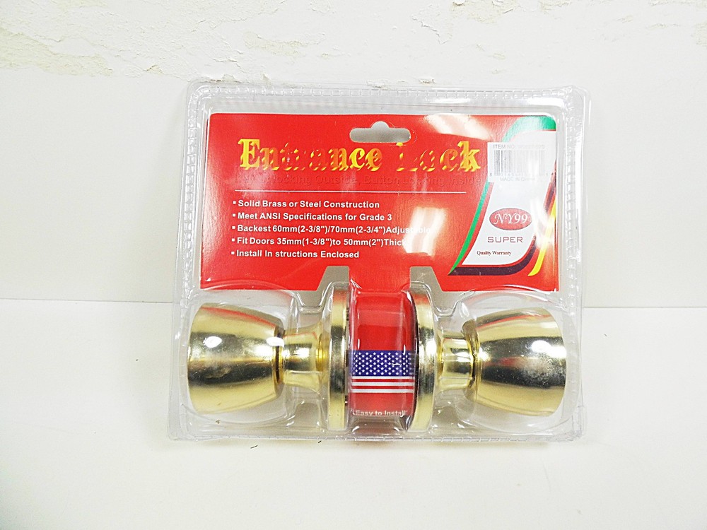 Door Knob Lock and Key Sets Keyed Entryway Keys Entrance Locks Knobs Security