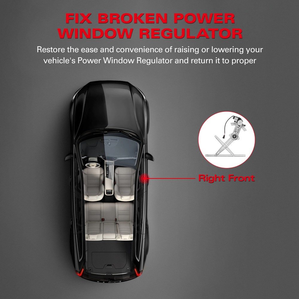 Front Left Right Power Window Regulator With Motor for 1994-2004 Ford Mustang