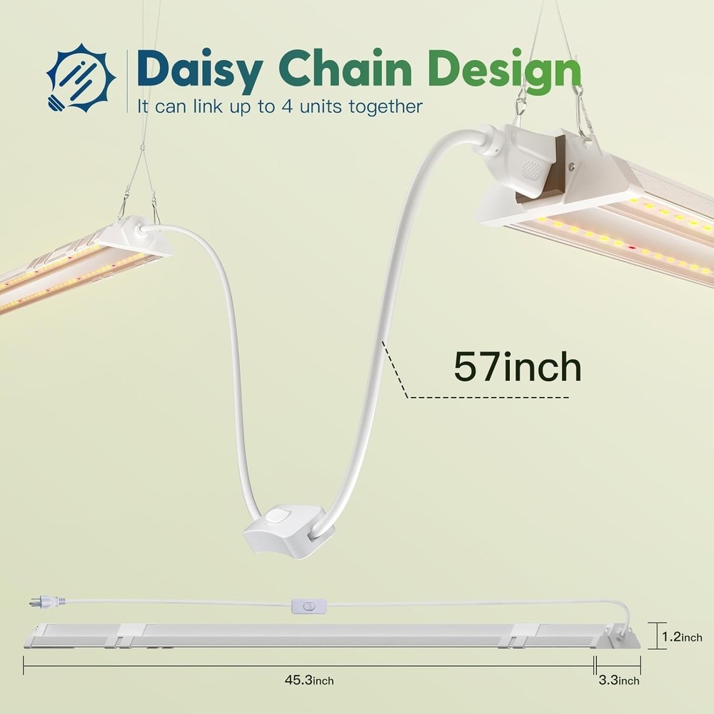 Sunlike Spectrum 4ft LED Grow Light - Hydroponic Veg Flower=