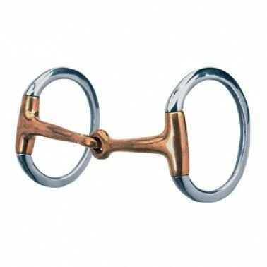 Weaver Leather Stainless Steel Eggbutt Snaffle Bit - 5” Copper Mouth