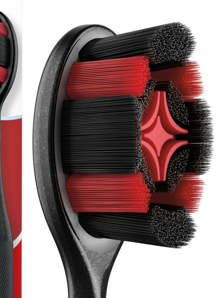 Colgate Optic White Charcoal Soft Toothbrushes for Adults 2 Pack