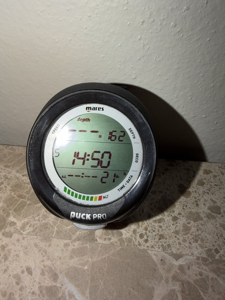 MARES PUCK PRO SCUBA DIVE COMPUTER BLACK (UNTESTED) For Parts Only