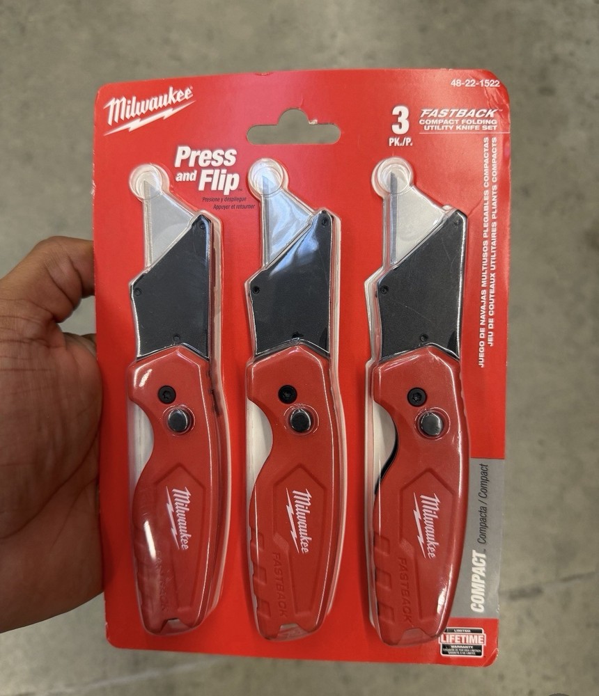 New Milwaukee 3 Pack Knife