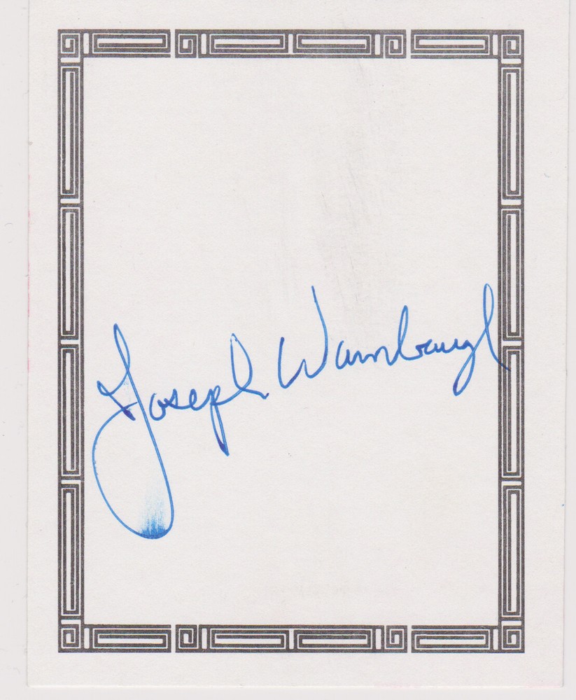 SIGNED JOSEPH WAMBAUGH AUTOGRAPHED BOOKPLATE