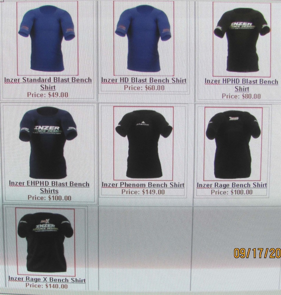Inzer Bench Press Shirt Size 44 Black (Used)