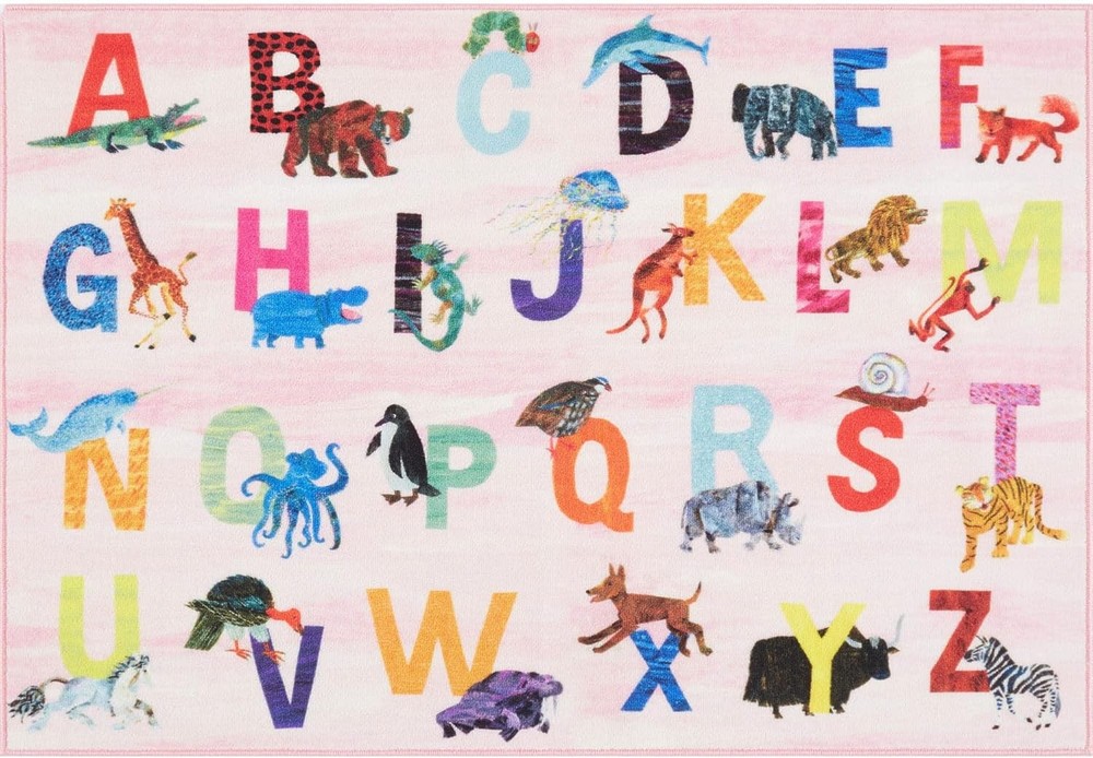 Home Dynamix Eric Carle Elementary Pink 35" x 51", Pink/Blue
