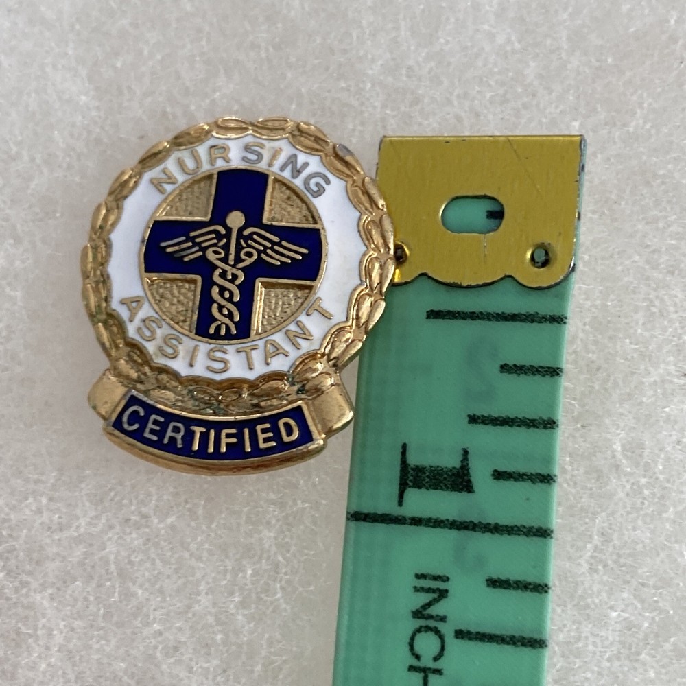Vintage Certified Nursing Assistant Service Pin- Enameled