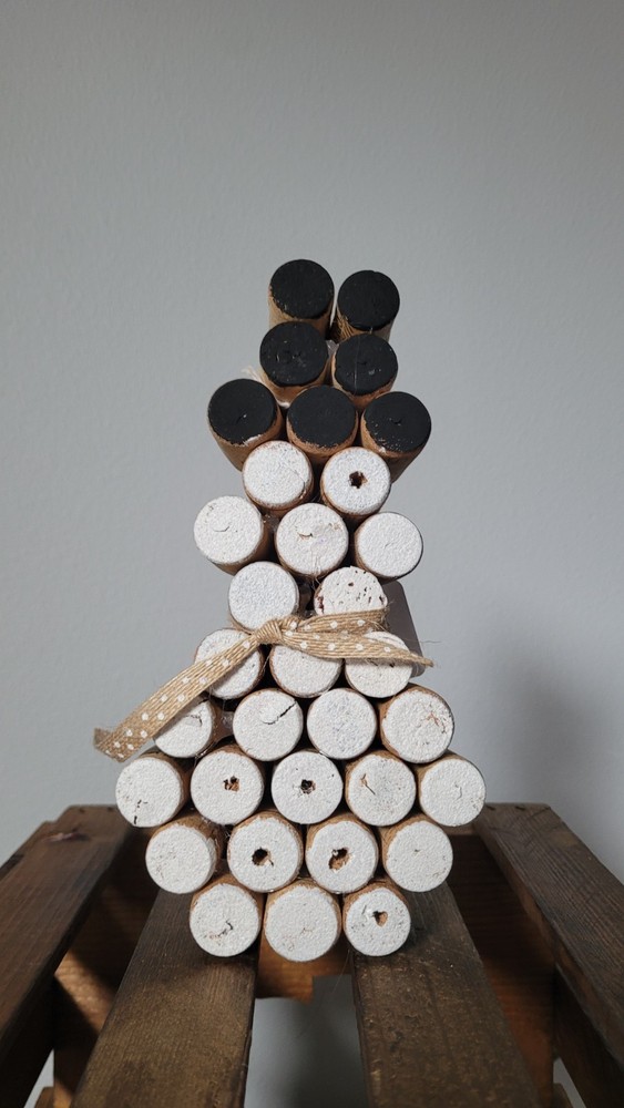 Upcycled Wine Cork Snowperson