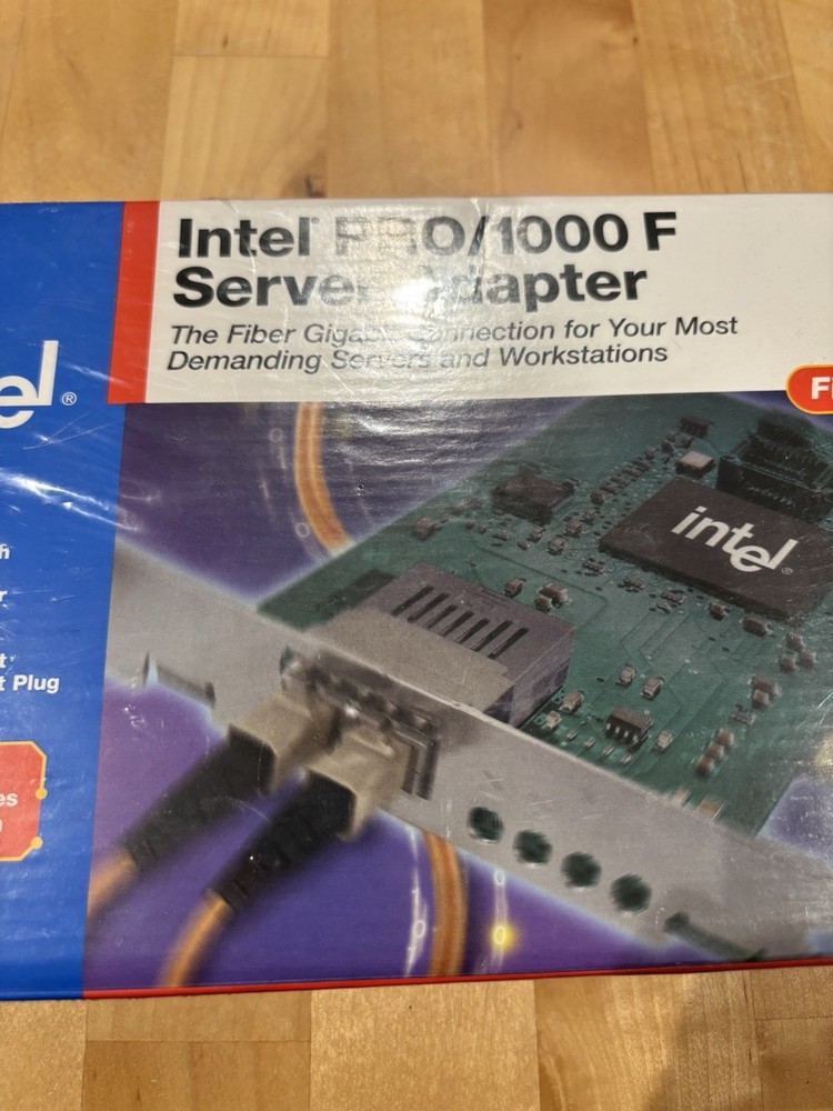 Intel fiber adapter in box wrapped