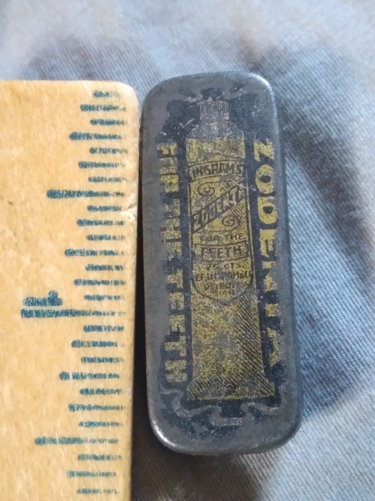 Tiny Rare Zodenta Advertising Tin.