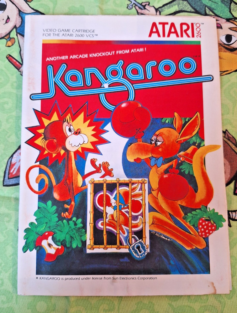 Kangaroo Atari 2600 Insert Game Instruction Manual Booklet Only