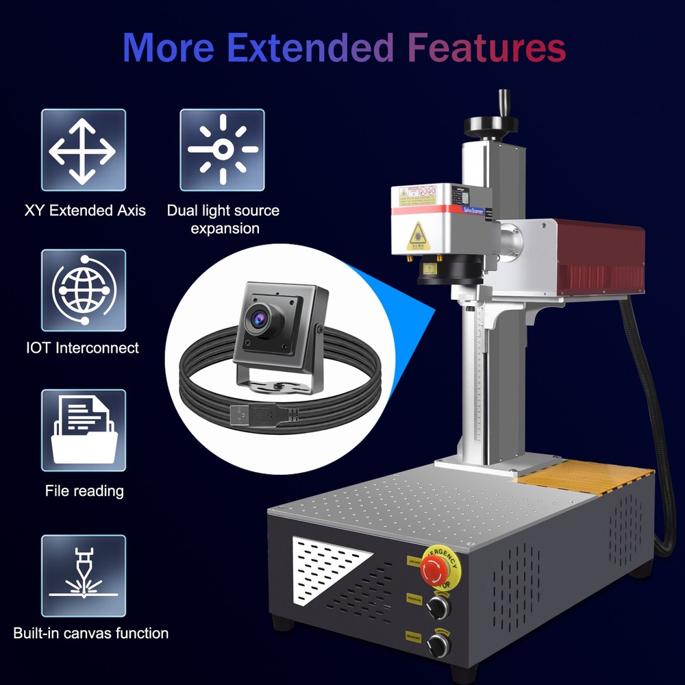 CRS 5W Flight UV Laser Marking Machine & Industrial Camera Visual Position US