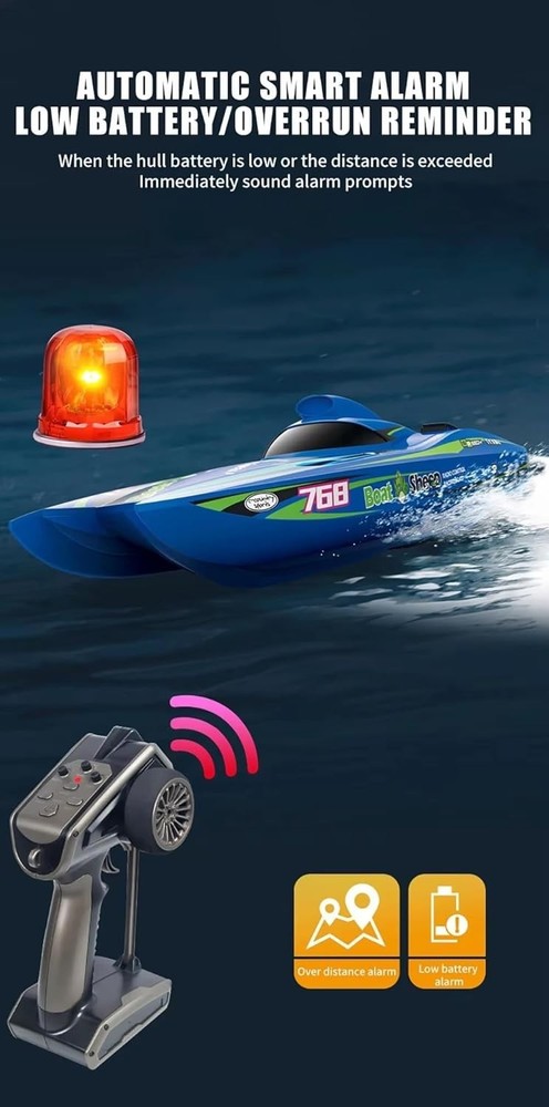 Remote Control High Speed Jet Boat Brushless, Long Range RC Ship Lakes & Rivers