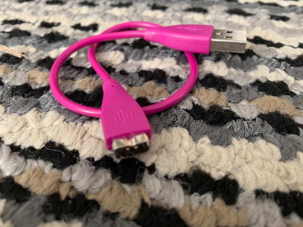 Pink USB Charger For Fitbit Charge HR Smart Watch Tracker Sync Charging Cable