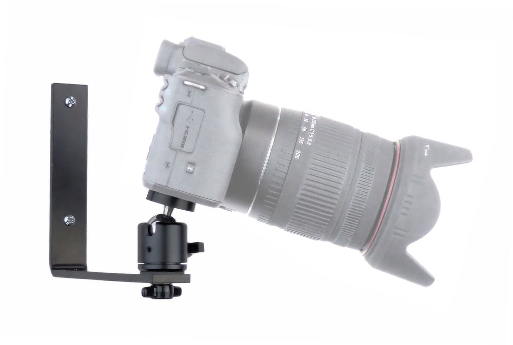 Small Camera Wall Mount with Mini-Ball Head and anchors