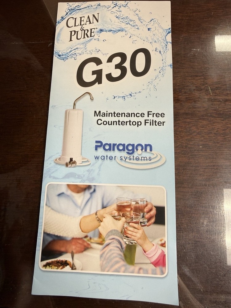 Paragon Clean & Pure G30 Countertop Black Water Filter NIB Y1