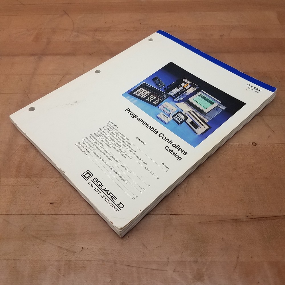 Square D 8020CT9401 Programmable Controllers Catalog, File 8000 - USED