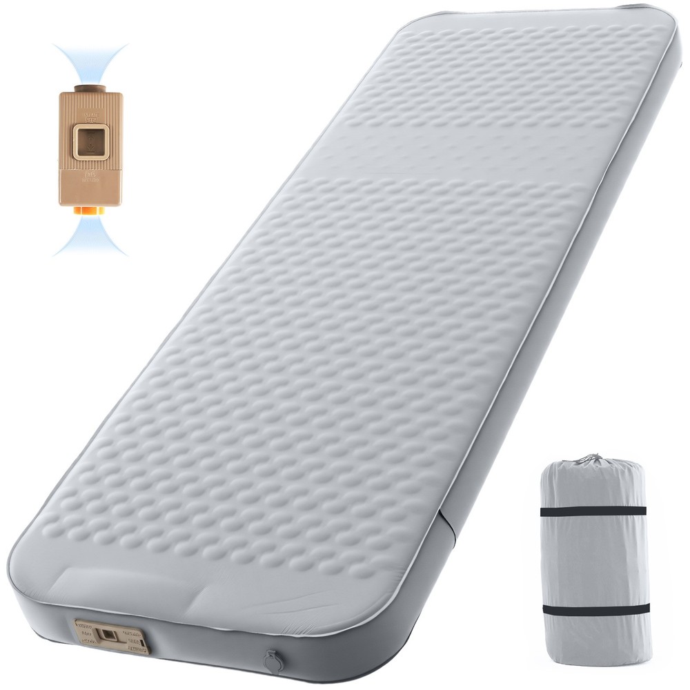 4" Thick Self Inflating Sleeping Pad,Memory Foam Mattress Pad with Electric Pump