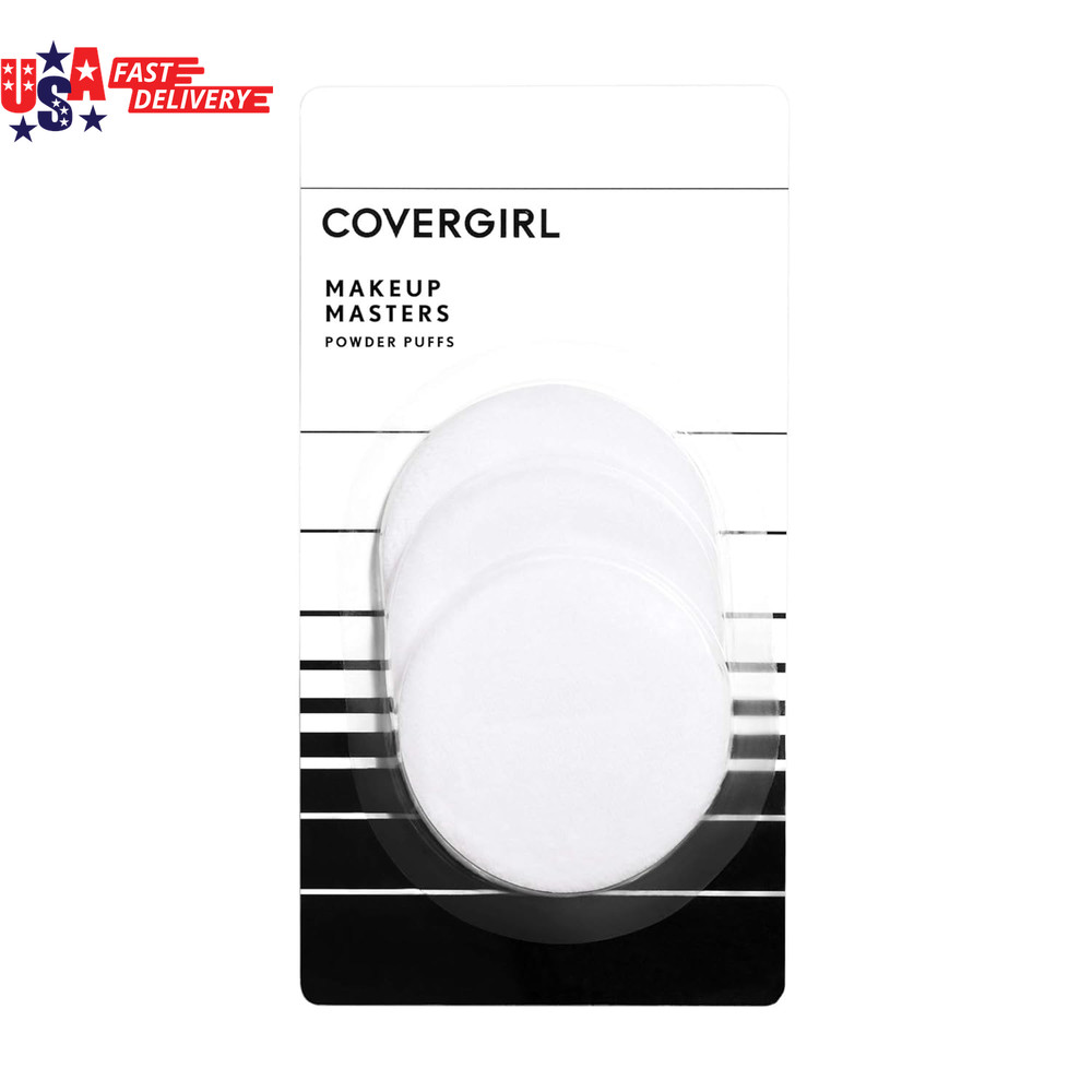 Makeup Masters Powder Puffs, 3 Ct, White